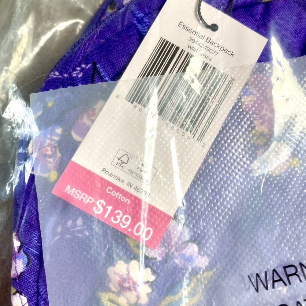 🌸Vera Bradley Cotton Essential Backpack - Picture 6 of 9